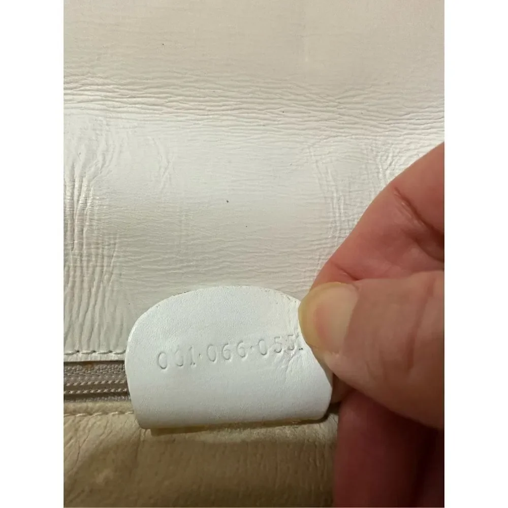 Gucci white Gg canvas and leather cross body bag